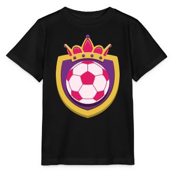 Fussball König Wappen - Stanley/Stella Kinder T-Shirt MINI CREATOR  - Schwarz - Vorne - Mikhail (115cm)
