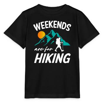 Les week-ends sont consacrés à la randonnée - T-shirt bio MINI CREATOR Stanley/Stella Enfant - noir - Devant - Mikhail (115cm)