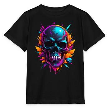 Skull - Stanley/Stella Kinder T-Shirt MINI CREATOR  - Schwarz - Vorne - Mikhail (115cm)