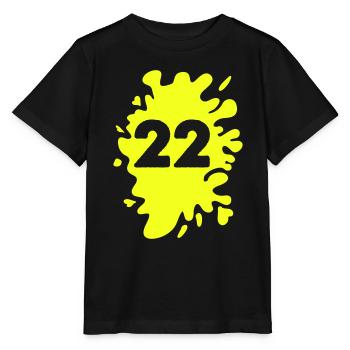 klecks 22 - Stanley/Stella Kinder T-Shirt MINI CREATOR  - Schwarz - Vorne - Mikhail (115cm)