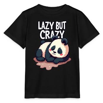 Lazy But Crazy - Stanley/Stella MINI CREATOR Kids’ T-Shirt - black - Front - Mikhail (115cm)