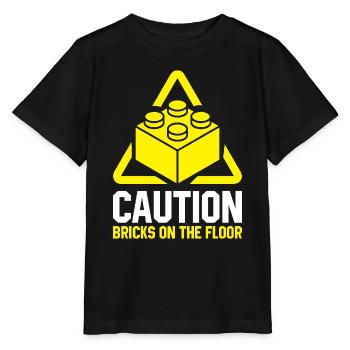 Brick Builder Toys Blocks Clamping Blocks Bricks - Stanley/Stella MINI CREATOR Kids’ T-Shirt - black - Front - Mikhail (115cm)