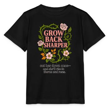 Wächst stärker zurück – mit Dornen & Rosen - Stanley/Stella Kinder T-Shirt MINI CREATOR  - Schwarz - Vorne - Mikhail (115cm)