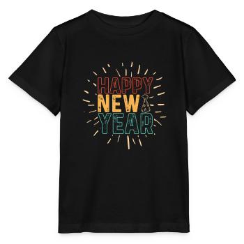 Happy New Year T-Shirt New Year's Eve Funny - T-shirt bio MINI CREATOR Stanley/Stella Enfant - noir - Devant - Mikhail (115cm)