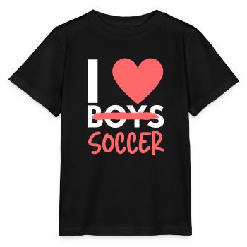 Footballeuse joueuse de football féminin - T-shirt bio MINI CREATOR Stanley/Stella Enfant - noir - Devant - Mikhail (115cm)
