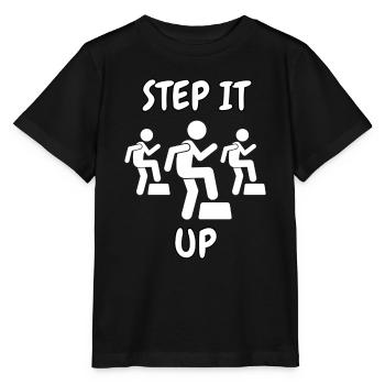 Aérobic aérobic Sport Fitness Cadeau Femmes - T-shirt bio MINI CREATOR Stanley/Stella Enfant - noir - Devant - Mikhail (115cm)