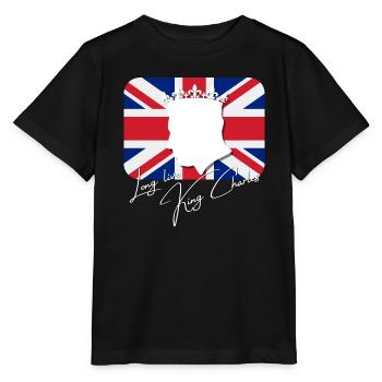 Couronnement du roi britannique Charles Angleterre Drapeau - T-shirt bio MINI CREATOR Stanley/Stella Enfant - noir - Devant - Mikhail (115cm)
