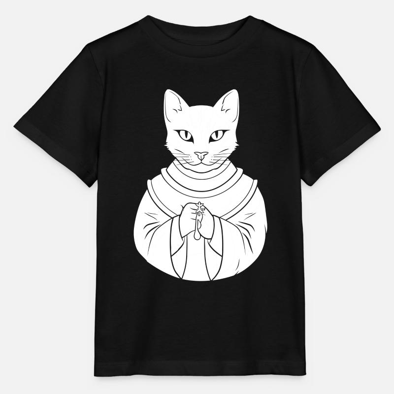 Chat chrétien chrétien - T-shirt bio MINI CREATOR Stanley/Stella Enfant - noir