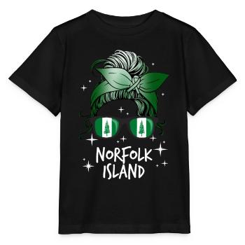 Norfolk Island - Stanley/Stella MINI CREATOR Kids’ T-Shirt - black - Front - Mikhail (115cm)