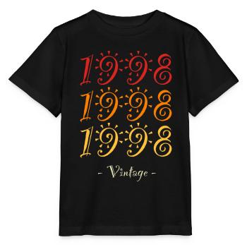 Jahrgang 1998 - Stanley/Stella Kinder T-Shirt MINI CREATOR  - Schwarz - Vorne - Mikhail (115cm)