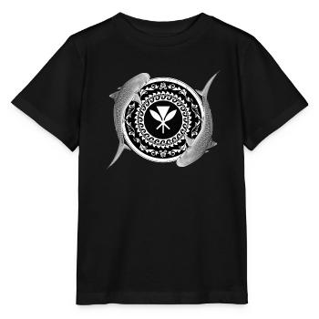 Requin tigre Kanaka Maoli - T-shirt bio MINI CREATOR Stanley/Stella Enfant - noir - Devant - Mikhail (115cm)