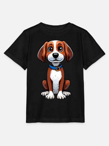 Süßer Hund - Stanley/Stella Kinder T-Shirt MINI CREATOR - Schwarz