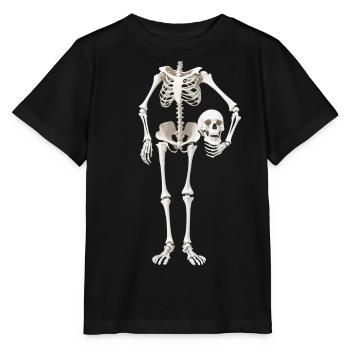 Skeleton Costume Funny Halloween Carnival Headless - Stanley/Stella MINI CREATOR Kids’ T-Shirt - black - Front - Mikhail (115cm)