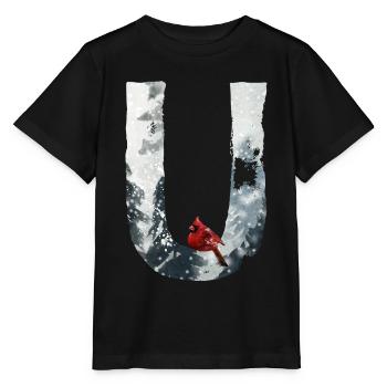 U – decorative character – winter - Stanley/Stella MINI CREATOR Kids’ T-Shirt - black - Front - Mikhail (115cm)