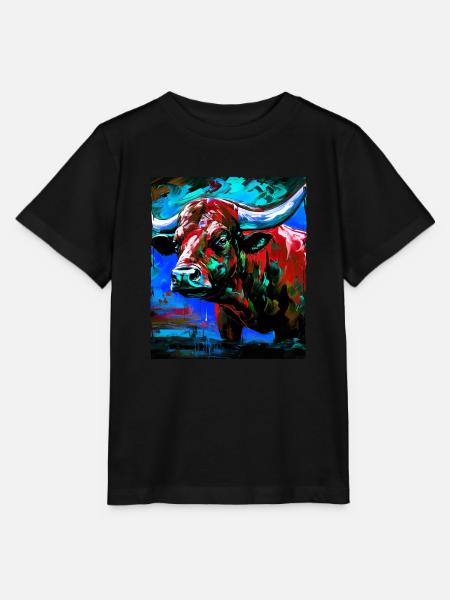 Bulle Porträt Taurus - Stanley/Stella Kinder T-Shirt MINI CREATOR - Schwarz