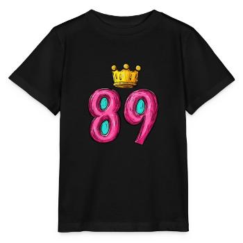 89 Couronne de chiffres - T-shirt bio MINI CREATOR Stanley/Stella Enfant - noir - Devant - Mikhail (115cm)
