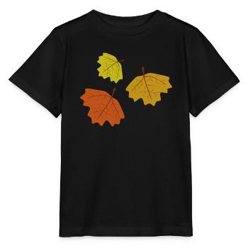 fall leaves - Stanley/Stella MINI CREATOR Kids’ T-Shirt - black - Front - Mikhail (115cm)