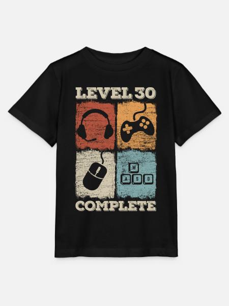 30. Geburtstag Level Complete Gaming - Stanley/Stella Kinder T-Shirt MINI CREATOR  - Schwarz