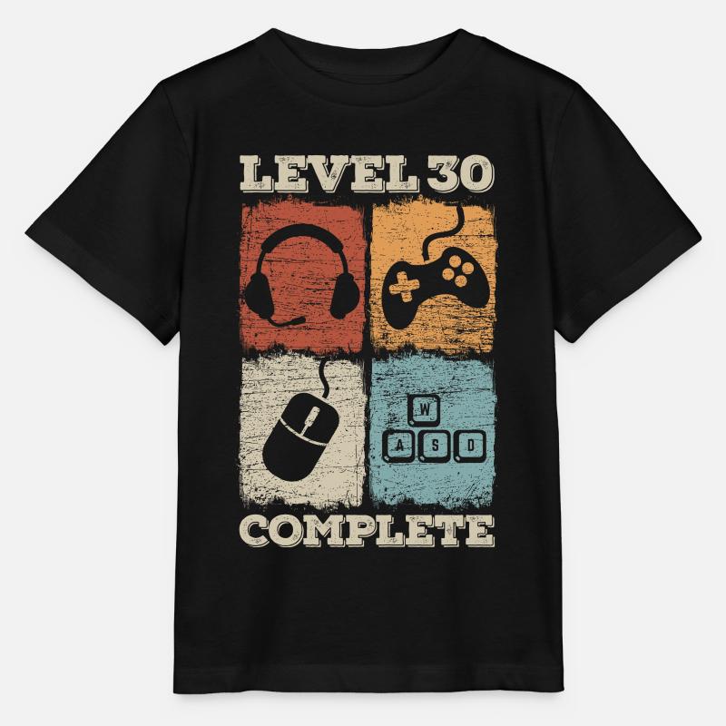 30. Geburtstag Level Complete Gaming - Stanley/Stella Kinder T-Shirt MINI CREATOR  - Schwarz