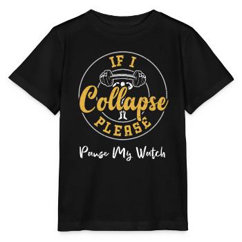 Si je m’effondre, mettez ma montre en pause - T-shirt bio MINI CREATOR Stanley/Stella Enfant - noir - Devant - Mikhail (115cm)