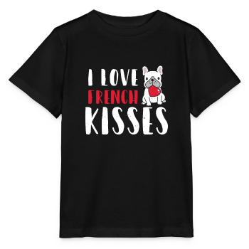 I love French Kisses - Stanley/Stella MINI CREATOR Kids’ T-Shirt - black - Front - Mikhail (115cm)