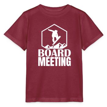 Board meeting - Stanley/Stella MINI CREATOR Kids’ T-Shirt - burgundy - Front - Kain (125cm)