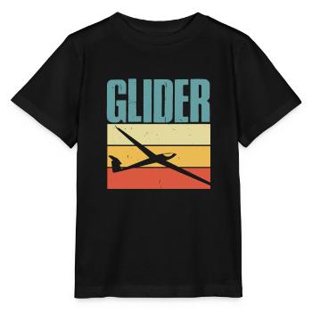 Segelflugzeug - Stanley/Stella Kinder T-Shirt MINI CREATOR  - Schwarz - Vorne - Mikhail (115cm)