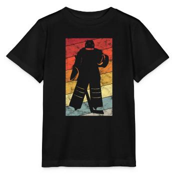 Hockey Ice Hockey Retro Skates Puck Ice - Stanley/Stella MINI CREATOR Kids’ T-Shirt - black - Front - Mikhail (115cm)