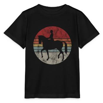 Dressage Cavalier de dressage Cheval d’équitation - T-shirt bio MINI CREATOR Stanley/Stella Enfant - noir - Devant - Mikhail (115cm)