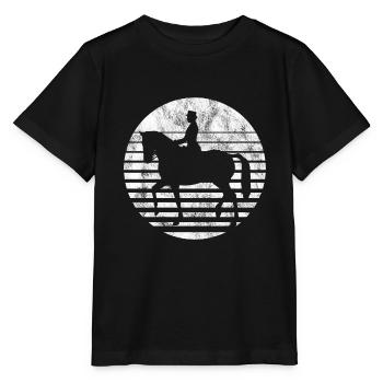 Dressage Cavalier de dressage Cheval d’équitation - T-shirt bio MINI CREATOR Stanley/Stella Enfant - noir - Devant - Mikhail (115cm)