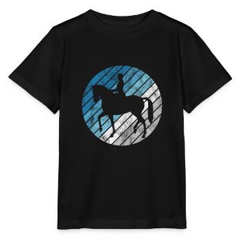 Dressage Cavalier de dressage Cheval d’équitation - T-shirt bio MINI CREATOR Stanley/Stella Enfant - noir - Devant - Mikhail (115cm)