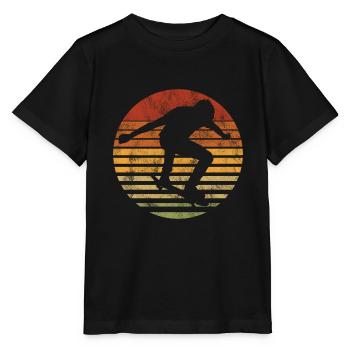 Skateboarder Skateboard Skater Skate Skateing - T-shirt bio MINI CREATOR Stanley/Stella Enfant - noir - Devant - Mikhail (115cm)