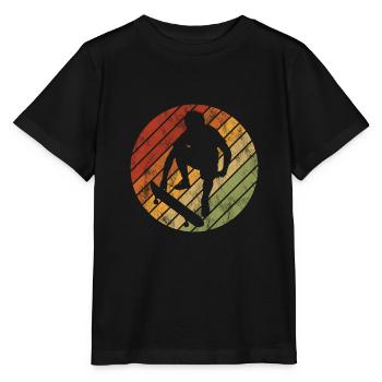 Skateboarder Skateboard Skater Skate Skateing - Stanley/Stella MINI CREATOR Kids’ T-Shirt - black - Front - Mikhail (115cm)