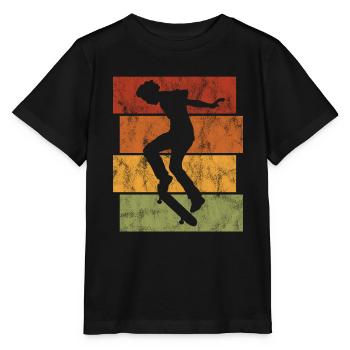 Skateboarder Skateboard Skater Skate Skateing - Stanley/Stella MINI CREATOR Kids’ T-Shirt - black - Front - Mikhail (115cm)