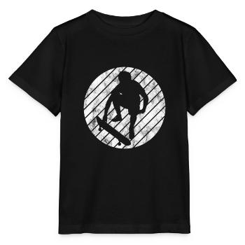 Skateboarder Skateboard Skater Skate Skateing - T-shirt bio MINI CREATOR Stanley/Stella Enfant - noir - Devant - Mikhail (115cm)