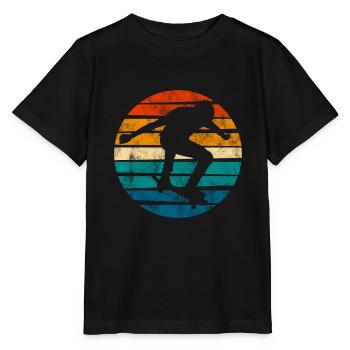 Skateboarder Skateboard Skater Skate Skateing - T-shirt bio MINI CREATOR Stanley/Stella Enfant - noir - Devant - Mikhail (115cm)