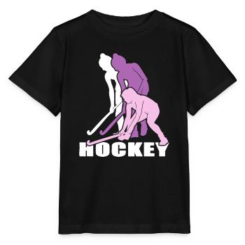 Joueur de hockey sur gazon Hockey fille de hockey - T-shirt bio MINI CREATOR Stanley/Stella Enfant - noir - Devant - Mikhail (115cm)