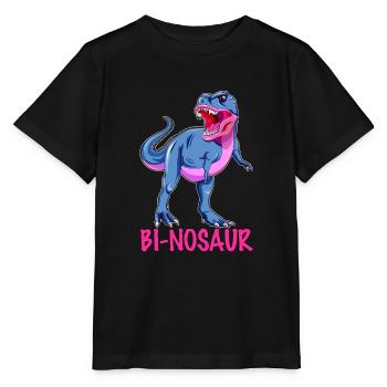 Binosaur - Pride Month Bisexual - Stanley/Stella MINI CREATOR Kids’ T-Shirt - black - Front - Mikhail (115cm)