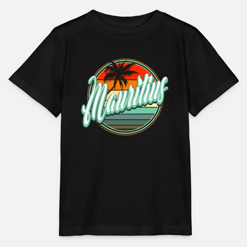 Vacances d’été à la plage - Ile Maurice - T-shirt bio MINI CREATOR Stanley/Stella Enfant - noir