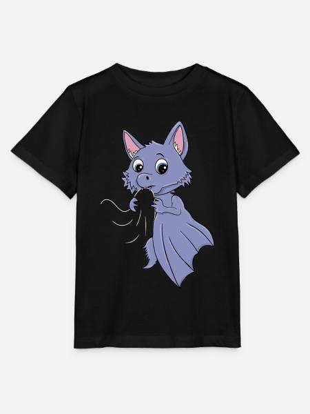 Süße Fledermaus Halloween - Stanley/Stella Kinder T-Shirt MINI CREATOR  - Schwarz