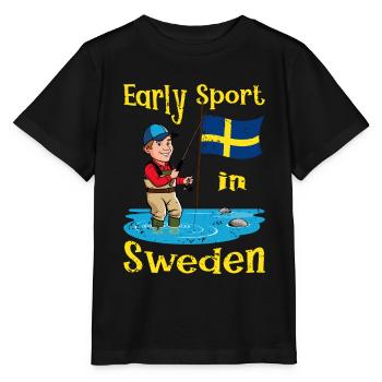 Early morning exercise in Sweden - Stanley/Stella MINI CREATOR Kids’ T-Shirt - black - Front - Mikhail (115cm)