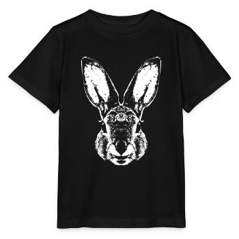 Hase / Kaninchen / Rabbit - Stanley/Stella MINI CREATOR Kids’ T-Shirt - black - Front - Mikhail (115cm)