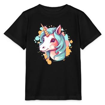 Licorne - T-shirt bio MINI CREATOR Stanley/Stella Enfant - noir - Devant - Mikhail (115cm)