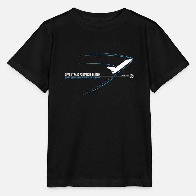 Space Shuttle (blauer Druck) - Stanley/Stella Kinder T-Shirt MINI CREATOR  - Schwarz