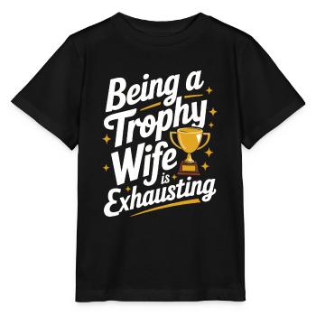 Frau Ehefrau Partnerin Familie Verheiratet - Stanley/Stella Kinder T-Shirt MINI CREATOR  - Schwarz - Vorne - Mikhail (115cm)