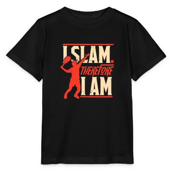Je claque donc je suis - Tennis Serve Sport - T-shirt bio MINI CREATOR Stanley/Stella Enfant - noir - Devant - Mikhail (115cm)