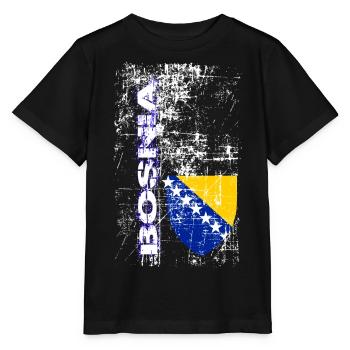 Bosnia - Stanley/Stella MINI CREATOR Kids’ T-Shirt - black - Front - Mikhail (115cm)