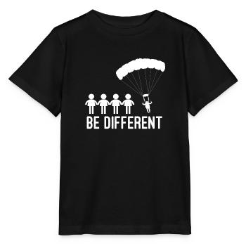 Skydiving Be different - Stanley/Stella MINI CREATOR Kids’ T-Shirt - black - Front - Mikhail (115cm)