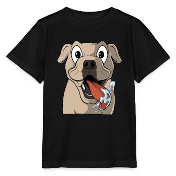 Cool Cartoon Dog - Stanley/Stella MINI CREATOR Kids’ T-Shirt - black - Front - Mikhail (115cm)