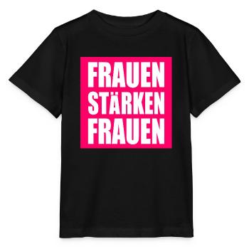 frauen stärken frauen - Stanley/Stella Kinder T-Shirt MINI CREATOR  - Schwarz - Vorne - Mikhail (115cm)